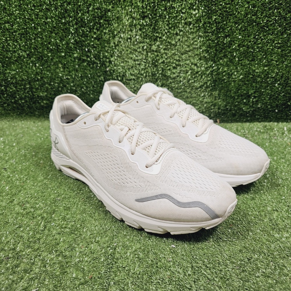Under Armour HOVR Sonic 6 Triple White Athletic‎ Running Sneakers Mens Size 13